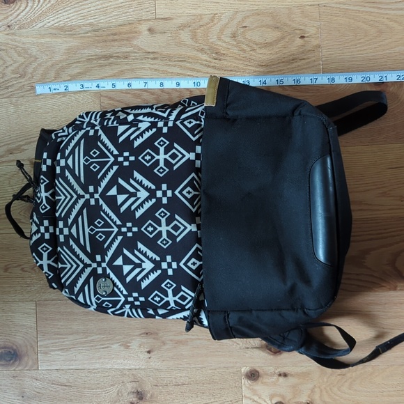 Focused Space. Unisex Tribal Print Backpack. Zippered Front Pocket. - Picture 9 of 14